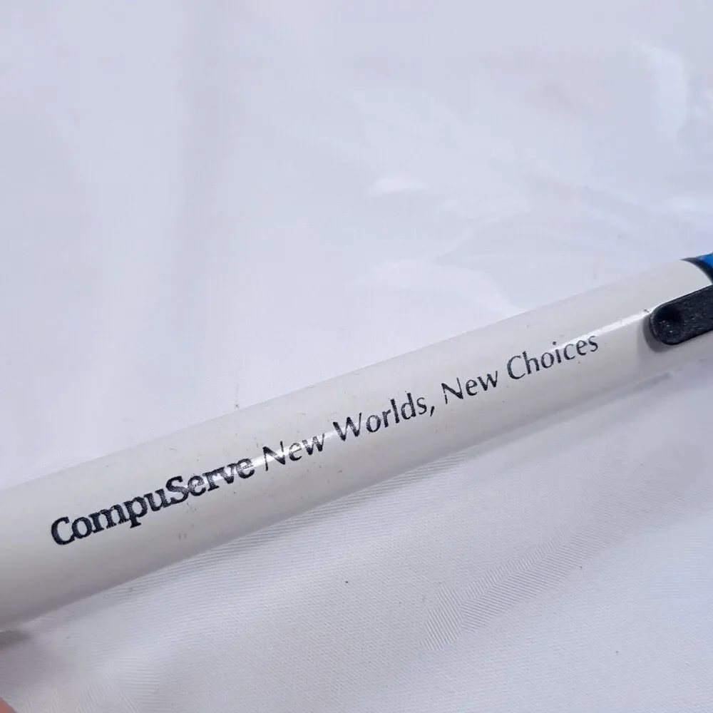 Vintage CompuServe New World New Choices Ballpoint‎ Pen world spinning globe